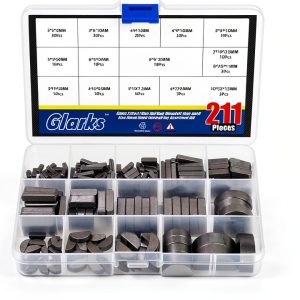 Glarks Carbon Steel Woodruff Keys Kit-0