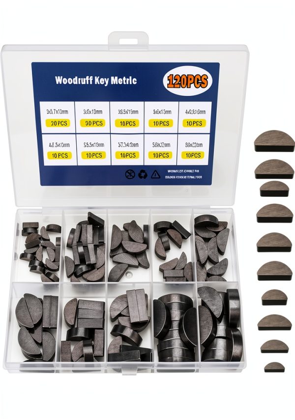 Ofiswadi Woodruff Keys Set Grey High Carbon Steel-0