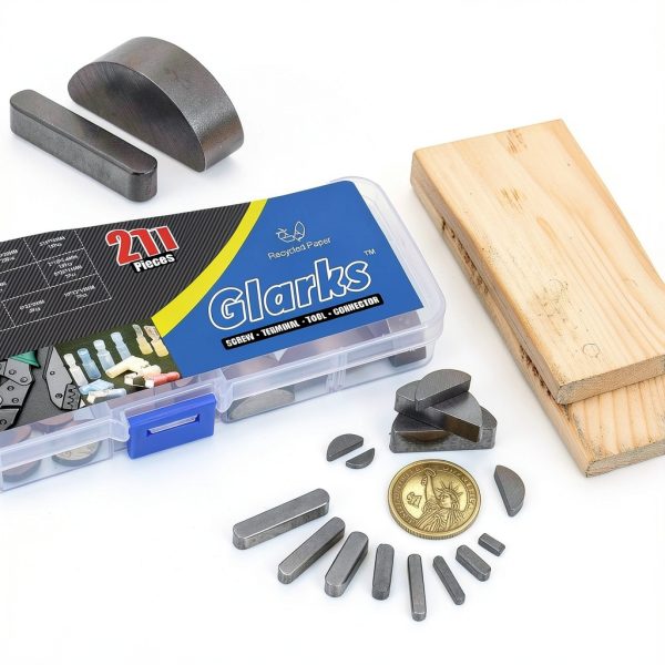 Glarks Carbon Steel Woodruff Keys Kit-2