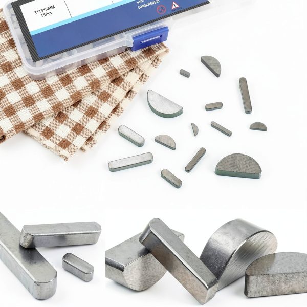 Glarks Carbon Steel Woodruff Keys Kit-3