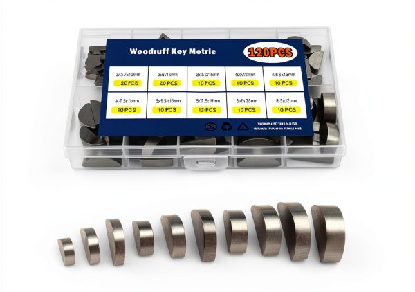 Ofiswadi Woodruff Keys Set Grey High Carbon Steel-3