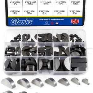 Glarks Carbon Steel Woodruff Keys Assortment-0
