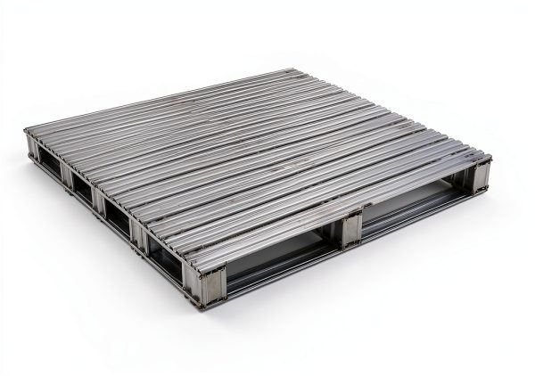 Galvanized Steel Pallet by Vestil SPL-4848 48x48x4.75in Gray-3