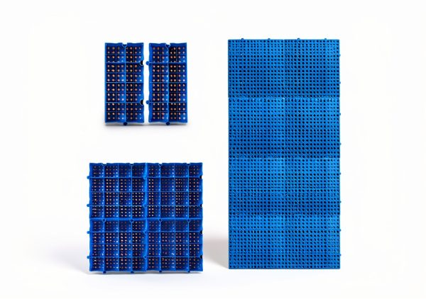 Plastic Pallet LXSEHN HDPE Floor Pallet Blue 23.6x15.7x2in-6