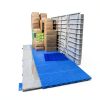 Plastic Pallet LXSEHN HDPE Floor Pallet Blue 23.6x15.7x2in-5