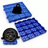 Heavy Duty Plastic Pallets RainXG 3-Pack Waterproof Grid 11.8x11.8x1.8-2