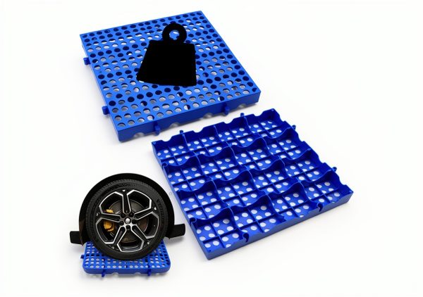 Heavy Duty Plastic Pallets RainXG 3-Pack Waterproof Grid 11.8x11.8x1.8-2