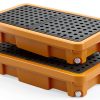 Spill Containment Pallet ReyetRentu 2-Piece HDPE 26x14x4.7in 2000lb-0