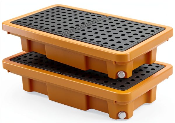 Spill Containment Pallet ReyetRentu 2-Piece HDPE 26x14x4.7in 2000lb-0