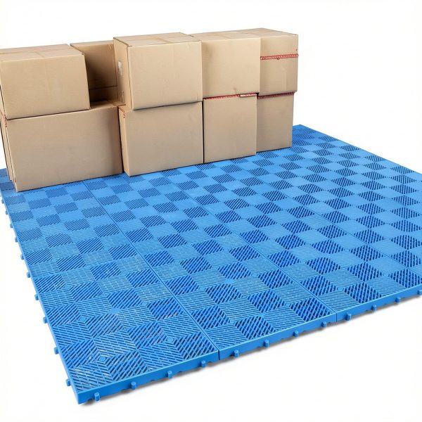 Plastic Pallet LXSEHN 5‑Piece Green HDPE Grid Pad 23.6×15.7×2 in-3