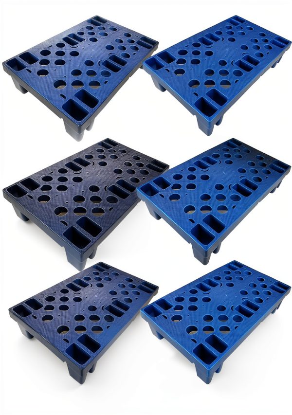 Plastic Pallet RHFUGBOJ 6-Piece Blue 19.6x11.8x3.9 in-0