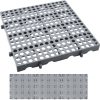 Heavy Duty Plastic Pallet 3 Pack RainXG Waterproof Grid Stackable Gray-0