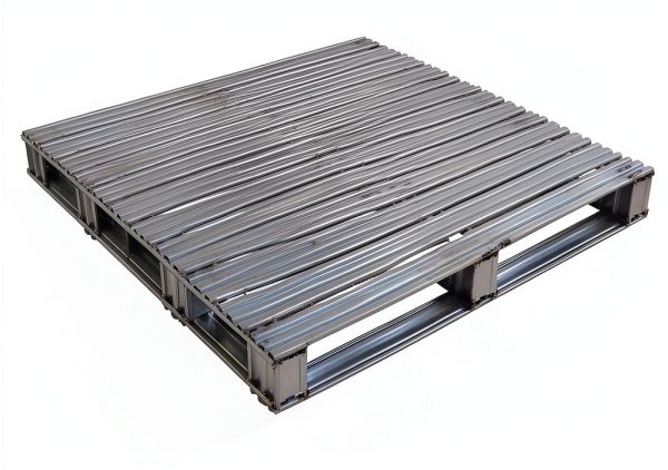 Galvanized Steel Pallet by Vestil SPL-4848 48x48x4.75in Gray-0