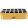 Global Industrial Low Profile Spill Containment Modular Platform, 1 Drum Capacity, 15 Gallon Liquid Capacity, 2000 Lbs Weight Capacity, 26"W x 26"D x 6-1/2"H, Yellow-3