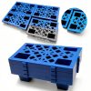 Plastic Pallets,4 Pack Lightweight Pallet,Nestable Moisture-Proof Floor Pallets,Spliceable Breathable Grid Platform for Garage Warehouse Supermarket Basement Outside Storage,15.7x11.8x3.9in-2