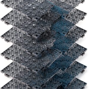 Lightweight Nestable Plastic Pallets BOUTICOL 12 Piece Blue TPE Mat-0