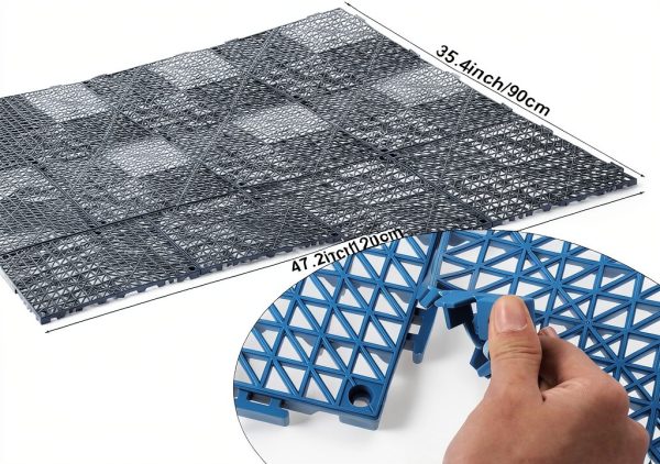 Lightweight Nestable Plastic Pallets BOUTICOL 12 Piece Blue TPE Mat-2