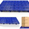 Round Hole Plastic Pallets 2 pcs 23.6x11.8x1.18in HDPE Blue by JIAHOHI-0