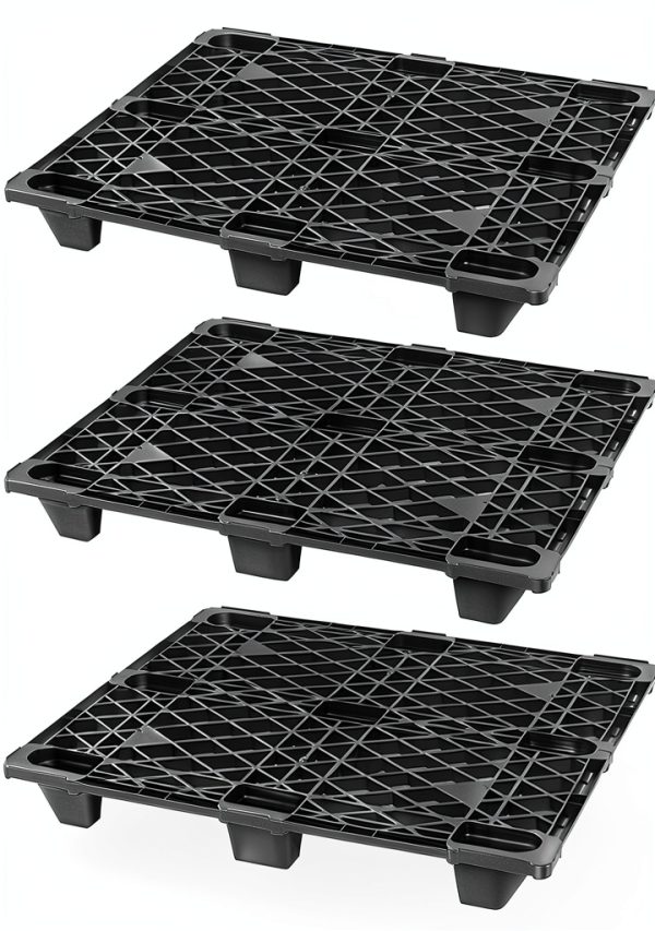Heavy Duty Pallets 3 Pack 48" x 40" x 5" Recycled HDPE Elite-0