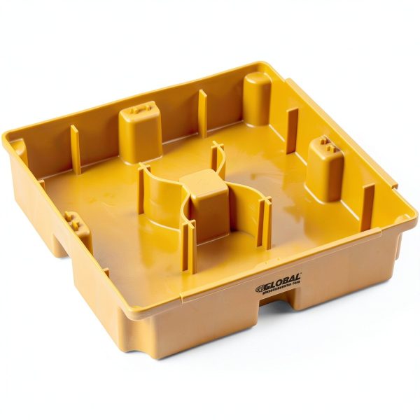 Global Industrial Low Profile Spill Containment Modular Platform, 1 Drum Capacity, 15 Gallon Liquid Capacity, 2000 Lbs Weight Capacity, 26"W x 26"D x 6-1/2"H, Yellow-5