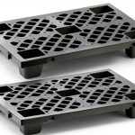Plastic Pallet Jeracino 2-Pack – HDPE Waterproof Interlocking Black-0
