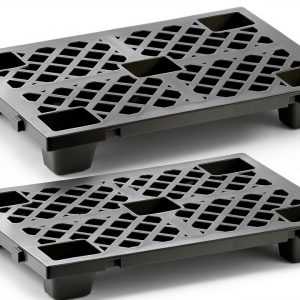Plastic Pallet Jeracino 2-Pack – HDPE Waterproof Interlocking Black-0