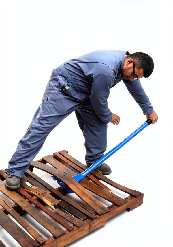 Vestil SKB-DLX Steel Deluxe Pallet Buster with 41 In. Handle Blue-4