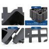 4 Pcs Plastic Pallets for Basement Storage Nestable Moisture Waterproof Lightweight Floor Pallets with Breathable Grid for Indoor Outdoor Supermarket Warehouse (23.6 x 15.8 x 3.9 Inch,Black)-2