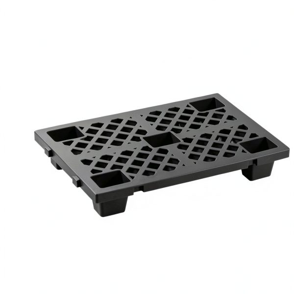 Plastic Pallet Jeracino 2-Pack – HDPE Waterproof Interlocking Black-1