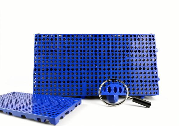 Round Hole Plastic Pallets 2 pcs 23.6x11.8x1.18in HDPE Blue by JIAHOHI-1