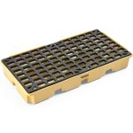 Global Industrial Low Profile Spill Containment Modular Platform, 2 Drum Capacity, 30 Gallon Liquid Capacity, 5000 Lbs Weight Capacity, 51.5"W x 26.25"D x 6.5"H, Yellow-0