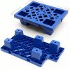 Plastic Pallets,4 Pack Lightweight Pallet,Nestable Moisture-Proof Floor Pallets,Spliceable Breathable Grid Platform for Garage Warehouse Supermarket Basement Outside Storage,15.7x11.8x3.9in-1