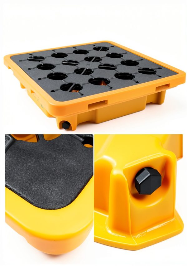 Drum Modular Platform QWORK Spill Pallet 2000lb Capacity-4