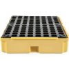 Global Industrial Low Profile Spill Containment Modular Platform, 2 Drum Capacity, 30 Gallon Liquid Capacity, 5000 Lbs Weight Capacity, 51.5"W x 26.25"D x 6.5"H, Yellow-2