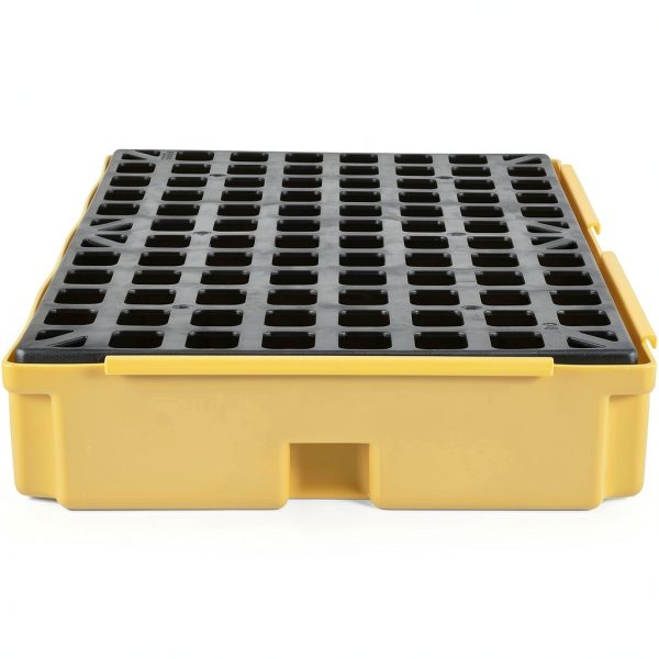 Global Industrial Low Profile Spill Containment Modular Platform, 2 Drum Capacity, 30 Gallon Liquid Capacity, 5000 Lbs Weight Capacity, 51.5"W x 26.25"D x 6.5"H, Yellow-2