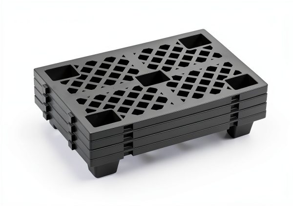 Plastic Pallet Jeracino 2-Pack – HDPE Waterproof Interlocking Black-3